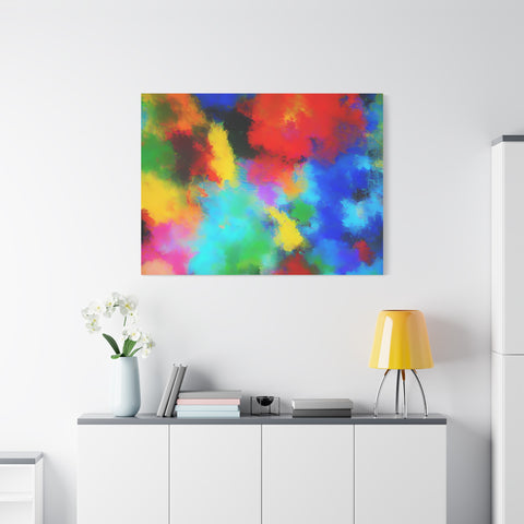 Abstract Color Burst Canvas Print — Vibrant Stretched Matte Wall Art