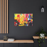 Abstract Color Splash Canvas Print - Vibrant Stretched Matte Wall Art