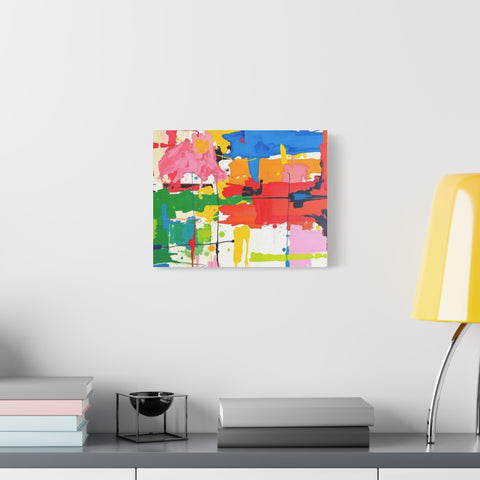 Abstract Color Splash Matte Canvas Print — Vibrant Modern Wall Art