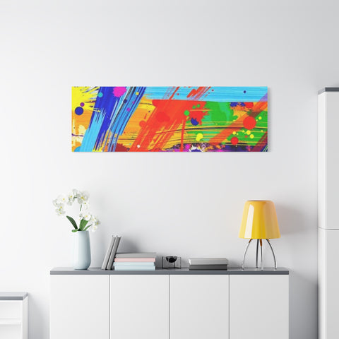 Abstract Color Splash Canvas Print — Vibrant Modern Wall Art
