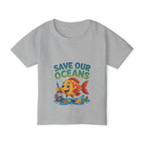 Save Our Oceans Toddler T-Shirt — Cute Fish Environmental Shirt for Kids