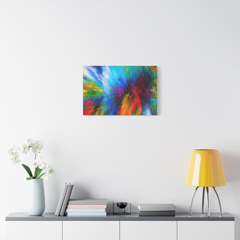 Abstract Color Explosion Matte Canvas Print