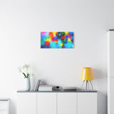 Abstract Rainbow Splash Matte Canvas Print