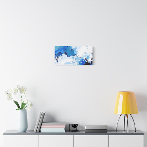 Abstract Blue Galaxy Canvas Print — Matte Stretched Wall Art