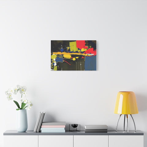 Abstract Color Splash Matte Canvas Print — Modern Stretched Wall Art