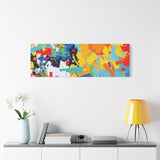 Abstract Splash Colorful Matte Canvas Wall Art – Vibrant Modern Stretched Print