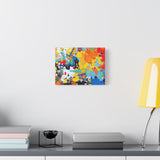 Abstract Splash Colorful Matte Canvas Wall Art – Vibrant Modern Stretched Print