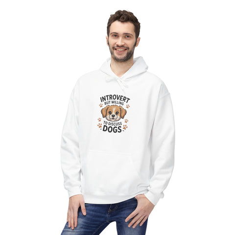 Introvert But Willing To Discuss Dogs Hoodie — Cute Dog Lover Pullover