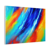 Abstract Rainbow Wave Matte Canvas Print — Vibrant Stretched Wall Art