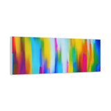 Abstract Rainbow Waves Matte Canvas Print — Vibrant Colorful Wall Art