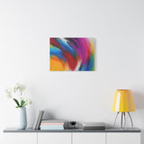 Abstract Rainbow Swirl Matte Canvas Print (Stretched)