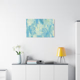 Abstract Aqua Brushstroke Canvas Print — Coastal Blue Wall Art