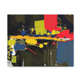 Abstract Color Splash Matte Canvas Print — Modern Stretched Wall Art