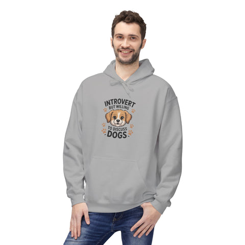 Introvert But Willing To Discuss Dogs Hoodie — Cute Dog Lover Pullover