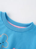 Children's Floral Crew Neck Casual Sweatshirt