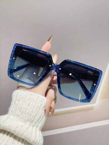 Oversized Gradient Square Sunglasses
