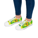 Women's Low Top Sneakers — Vibrant Tropical Abstract Print