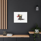Skull Splash Art Canvas — Grunge Skull Wall Decor, Edgy Gothic Home Accent
