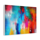 Vibrant Abstract Color Splash Matte Canvas Print