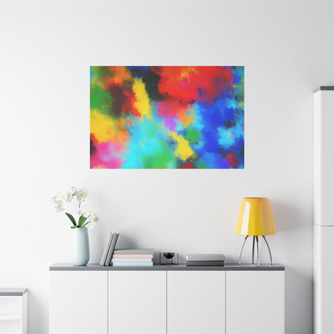 Abstract Color Burst Canvas Print — Vibrant Stretched Matte Wall Art