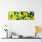 Abstract Green & Yellow Matte Canvas Print – Vibrant Modern Wall Art