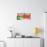 Abstract Color Splash Matte Canvas Print — Vibrant Modern Wall Art