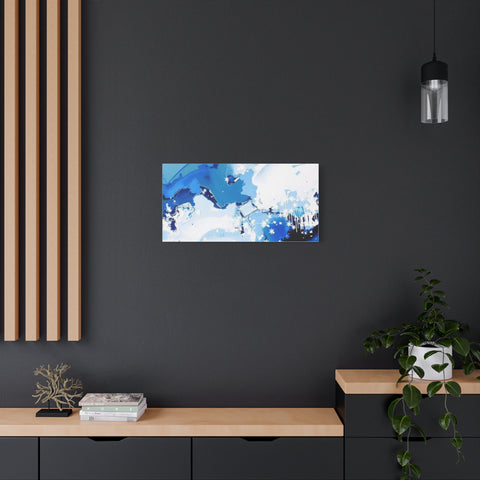 Abstract Blue Galaxy Canvas Print — Matte Stretched Wall Art