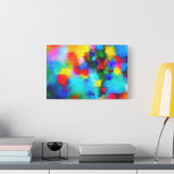 Abstract Rainbow Splash Matte Canvas Print