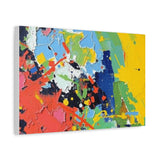 Abstract Color Splash Matte Canvas — Stretched Wall Art
