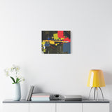 Abstract Color Splash Matte Canvas Print — Modern Stretched Wall Art