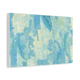 Abstract Aqua Brushstroke Canvas Print — Coastal Blue Wall Art