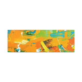 Abstract Orange & Green Canvas Art — Vibrant Modern Wall Decor