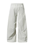 Men's Loose Fit Cargo Pants with Drawstring Waist and Adjustable Cuffs