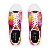Colorful Abstract Paint Splash Women's Low Top Sneakers