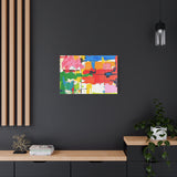 Abstract Color Splash Matte Canvas Print — Vibrant Modern Wall Art