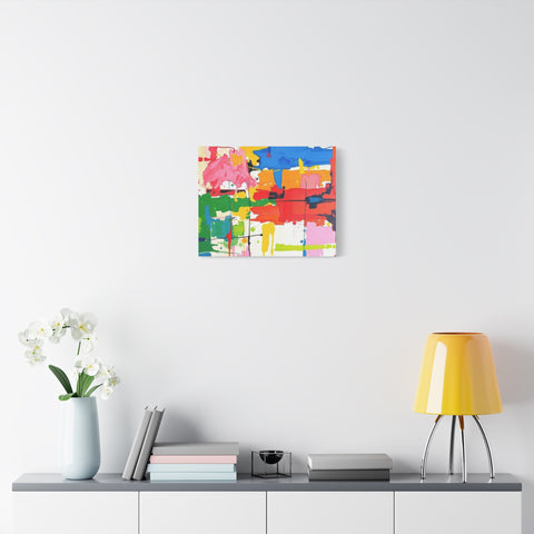 Abstract Color Splash Matte Canvas Print — Vibrant Modern Wall Art