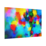 Abstract Rainbow Splash Matte Canvas Print