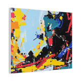 Abstract Color Splash Matte Canvas Print — Modern Stretched Wall Art