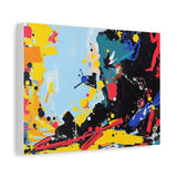 Abstract Color Splash Matte Canvas Print — Modern Stretched Wall Art
