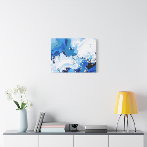 Abstract Blue Galaxy Canvas Print — Matte Stretched Wall Art