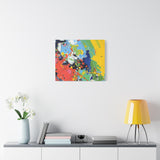 Abstract Color Splash Matte Canvas — Stretched Wall Art