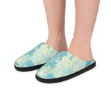 Men's Blue Abstract Watercolor Indoor Slippers