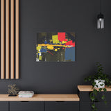 Abstract Color Splash Matte Canvas Print — Modern Stretched Wall Art