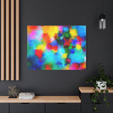 Abstract Rainbow Splash Matte Canvas Print