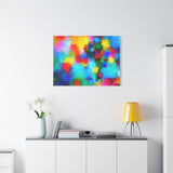 Abstract Rainbow Splash Matte Canvas Print