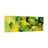 Abstract Green & Yellow Matte Canvas Print – Vibrant Modern Wall Art