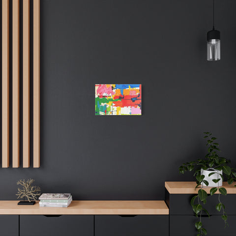 Abstract Color Splash Matte Canvas Print — Vibrant Modern Wall Art