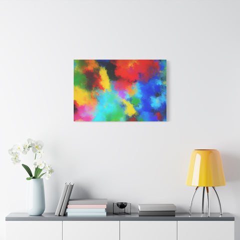 Abstract Color Burst Canvas Print — Vibrant Stretched Matte Wall Art