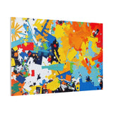 Abstract Splash Colorful Matte Canvas Wall Art – Vibrant Modern Stretched Print