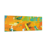 Abstract Orange & Green Canvas Art — Vibrant Modern Wall Decor